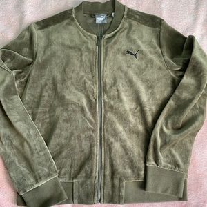Olive green puma jacket